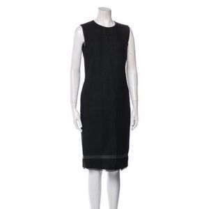 Prada Authentic Vintage Virgin Wool Tank Knee Length Shift Dress 42 6 Small